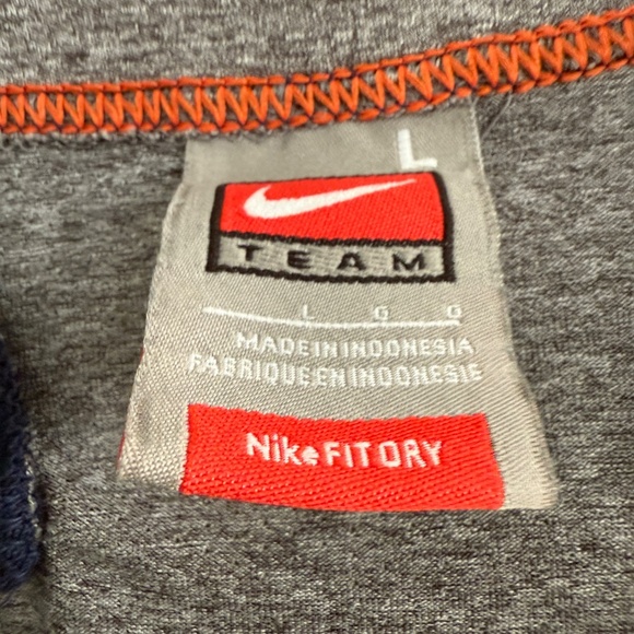 Syracuse Nike Team Fit Dry Navy Grey Orange Long Sleeve Tech Shirt Men Large EUC - Picture 11 of 13